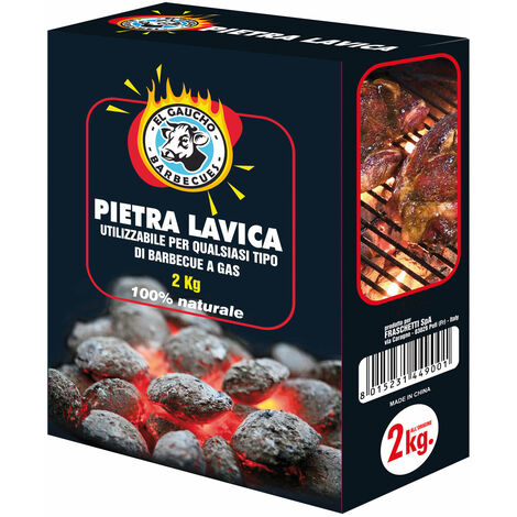 Pietra Lavica Naturale Per Barbecue - Confezione Da 3 Kg