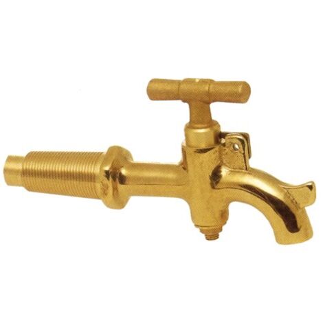 Rubinetto per botti in ottone con anelli portalucchetto per blocco chiusura - Misura 12 (1/2)