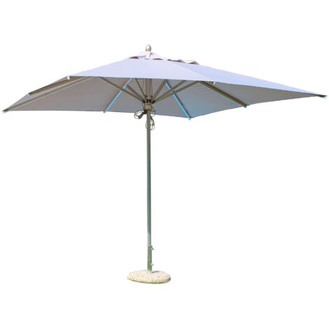 Ombrellone da giardino 3x4 mt in alluminio con palo centrale Lepus - Gray (1/5)