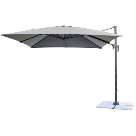 Ombrellone da giardino 3x3 mt con telo in poliestere e palo laterale in alluminio Ercules (1/5)