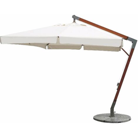 Ombrellone da giardino 3x4 mt con palo in legno girevole 360° Pisa