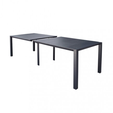 Tavolo allungabile "Tulum" in alluminio dogato 51-260 x 85 cm consolle per giardino e veranda -Antracite / Tavolo (1/5)