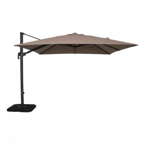Ombrellone da giardino 3x4 mt con palo girevole in alluminio Settimo - BurlyWood