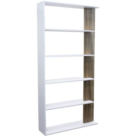 Libreria a 5 ripiani in nobilitato bilaminato Linea Elegance - Black (1/4)