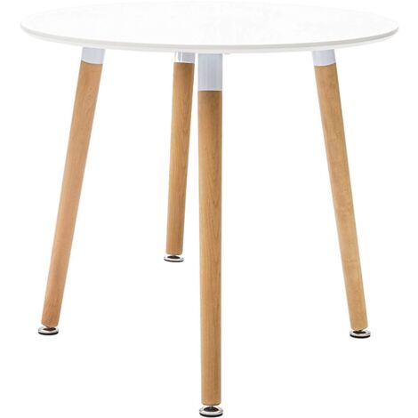 Tavolo tondo da interno Ø80 cm in legno con piano in mdf Avignone -  Grey