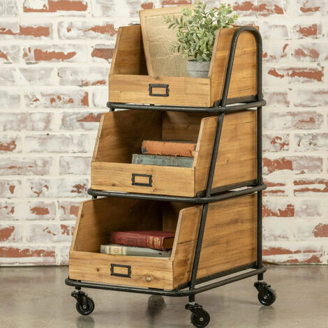 Espositore Per Fiori 3 Strati Con 12 Secchi E Ruote - Carrello Portafiori Bianco In Metallo Per Negozi, Matrimoni E Giardino