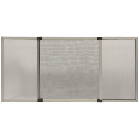 Brixo – Zanzariera estensibile in alluminio bianca 100x70 cm – Zanzariera in fibra di vetro – Per finestre e porte (1/2)