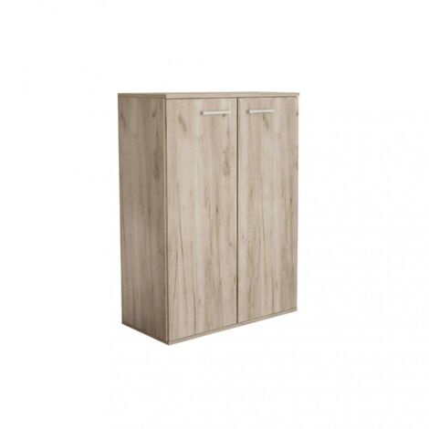 Mobiletto da interno a 2 ante in nobilitato bilaminato bianco Linea Classic - Gray