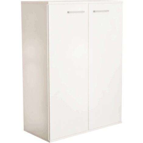 Mobiletto da interno a 2 ante in nobilitato bilaminato bianco Linea Classic -  BurlyWood