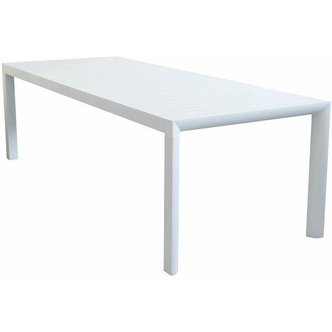 Tavolo da Giardino Allungabile in alluminio - MIKE - Dimensioni: 135/180X70 - Colore: Bianco