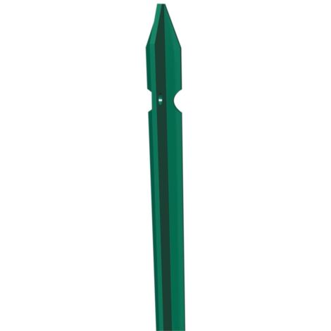 Paletto verde 125cm in ferro plastificato a t per recinzione