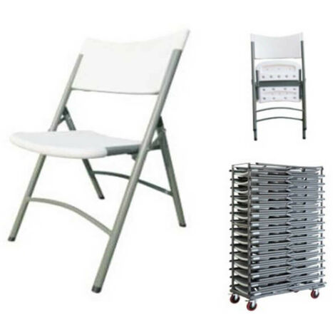 Sedie Pieghevoli In Acciaio OEF Furnishings - 4 Pezzi Nere - Telaio Resistente 19 Gauge - Per Eventi E Casa