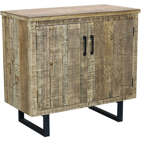 Mobile credenza da interno in legno e metallo a 2 ante e 2 ripiani Linea Classic (1/5)