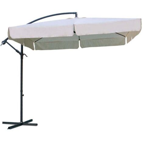 Ombrellone quadrato gazebo giardino ecru 2,5x2,5 mod. Almeria