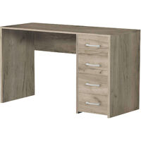 Scrivania porta pc in legno nobilitato con 4 cassetti Cuba - BurlyWood