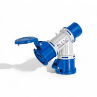 Adattatore industriale moltiplicatore mobile a 2 uscite con spina 16A IP44 art 1602