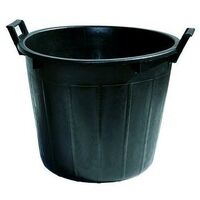 Mastello agricolo due manici 32 litri 44 cm in polipropilene nero