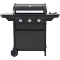 Barbecue a gas 3 bruciatori in acciaio fornello laterale e coperchio con termometro COMPACT 3LS