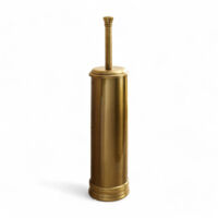 Portascopino h41 cm e scopino da bagno in ottone bronzato con setole nere Linea Bronze