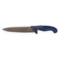 Coltello da cucina con lama in acciaio inox alimenti e manico indeformabile plastica affilatura conica 18 cm