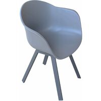 Sedia poltrona da esterno in alluminio Middle - DarkGrey