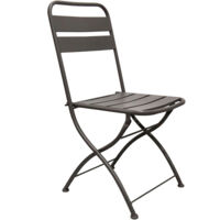 Sedia Pieghevole in Acciaio Bianco per Esterno e Interno 42x50x88 cm