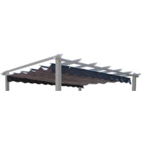 Telo di ricambio per gazebo Astoria copertura in poliestere pergolato moderno -3x3 / Grigio