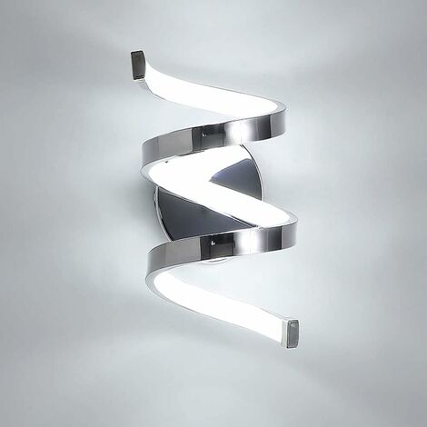 LED Wandleuchte 18W Innen wandleuchte, spiralförmige Wandleuchte 6000K kaltweißes Licht für Wohnzimmer Schlafzimmer Treppe Flur