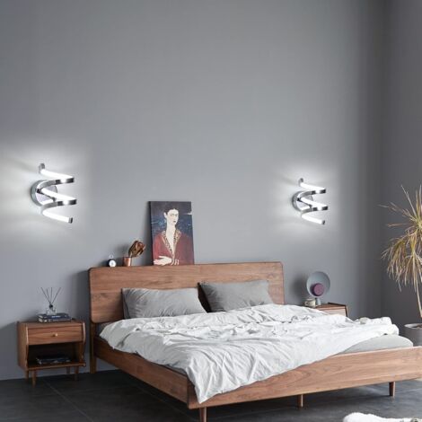 LED Wandleuchte 18W Innen wandleuchte, spiralförmige Wandleuchte 6000K kaltweißes Licht für Wohnzimmer Schlafzimmer Treppe Flur