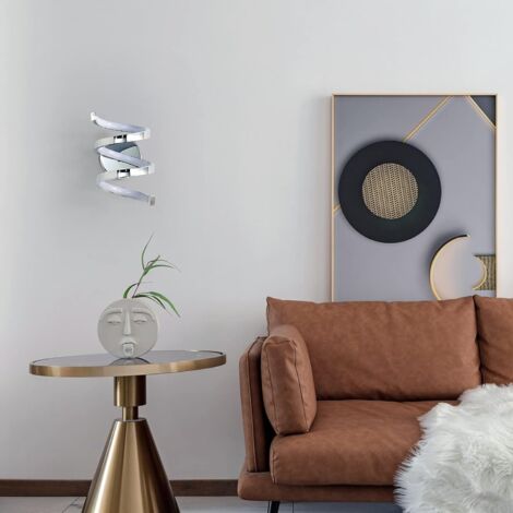 LED Wandleuchte 18W Innen wandleuchte, spiralförmige Wandleuchte 6000K kaltweißes Licht für Wohnzimmer Schlafzimmer Treppe Flur