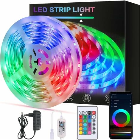 VINGO 3M LED Streifen set , RGB LED Stripe 5050 SMD, LED Strip 60 LEDs, LED  not wasserdicht(IP20), mit 44 Tasten Fernbedienung