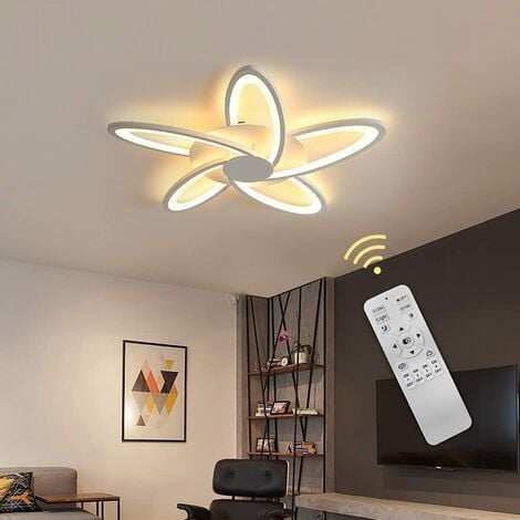 Dimmer hell, Switch IP20, Design Flur Lumen Deckenlampe sehr Deckenleuchte mit LED Wohnzimmer warmweiß, 1x Schlafzimmer 2600 Metall dimmbar, schwarz,