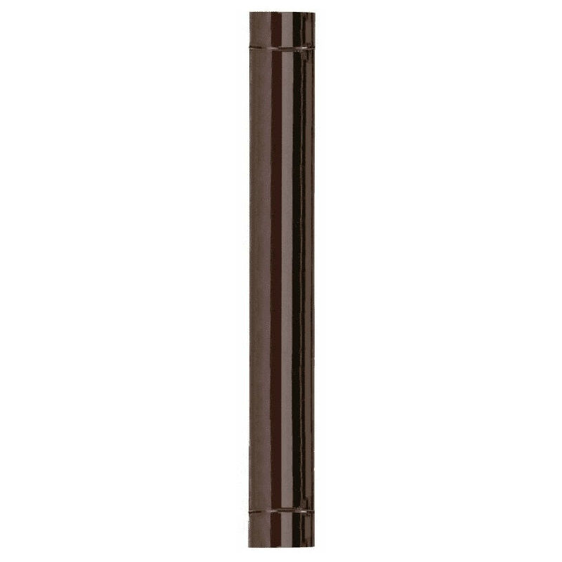 Coude 90° Diamètre 125 Mm Pour Poêle - Acier émaillé Marron - Neuf