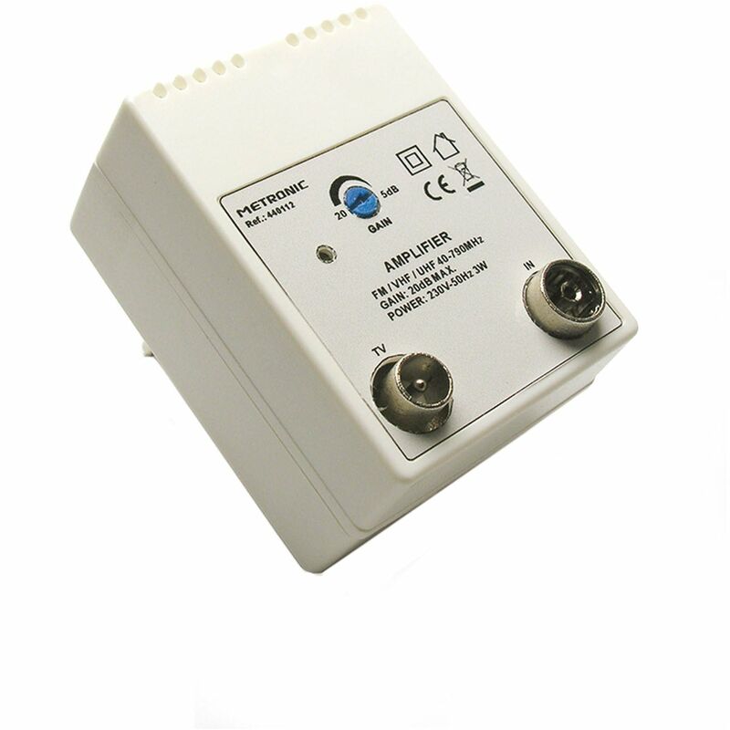 Amplificateur D'antenne TV D'intérieur 432177 - 1E 2S UHF Rduit Les Perturbations 4g Rglage De Gain