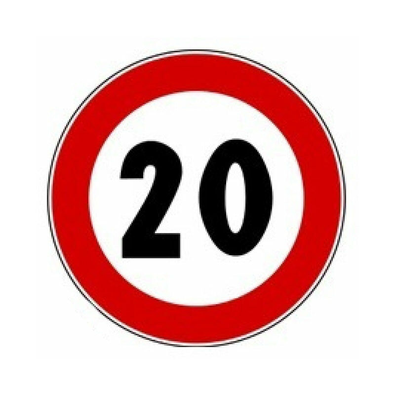 Panneau De Limite De Vitesse De La Route 20 Km H panneau-de-limite-de-vitesse-de-la-route-20-km-h