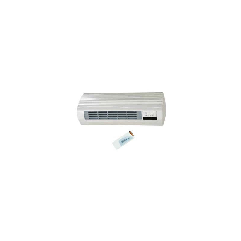Radiateur soufflant céramique mural 2000W avec télécommande et Radiateur soufflant céramique mural 2000W avec télécommande et