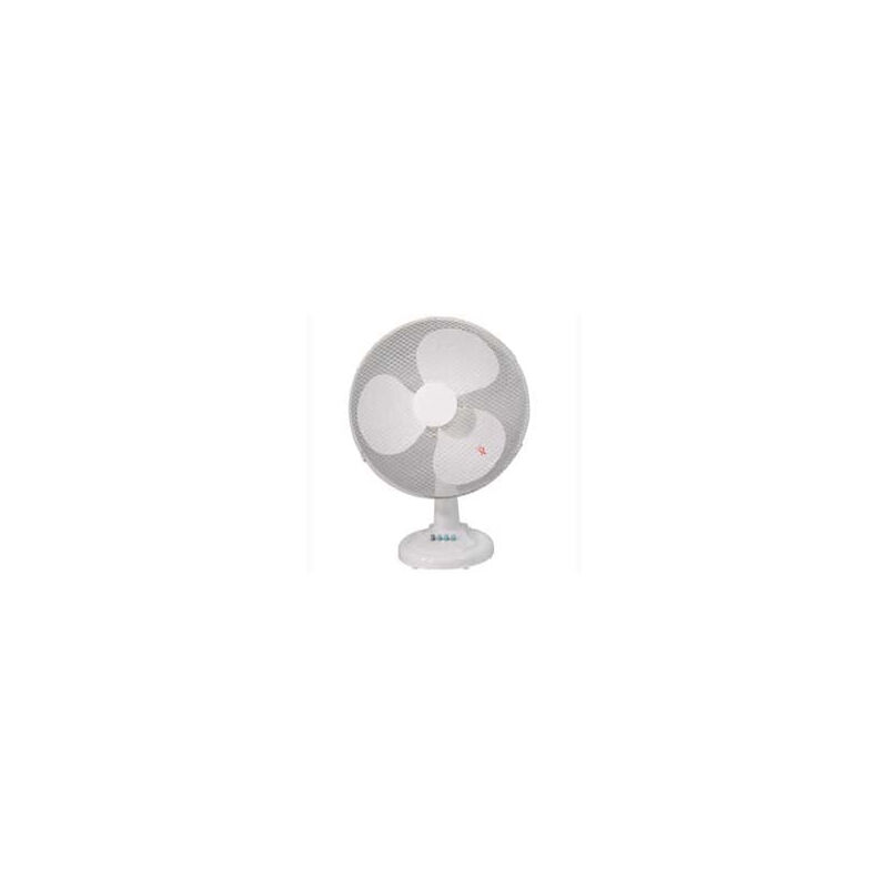 Ventilateur De Table 40 Cm - 45W - 3 Vitesses - Blanc - Design Classique - Pour Bureau, Salon, Chambre - 2