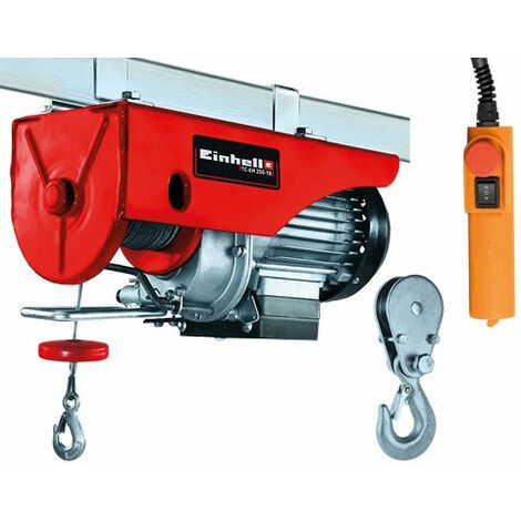 Paranco 500W Lisqueur électrique jusqu'à 250 kg de flux 18 mètres de câble Einhell TC-EH250-18