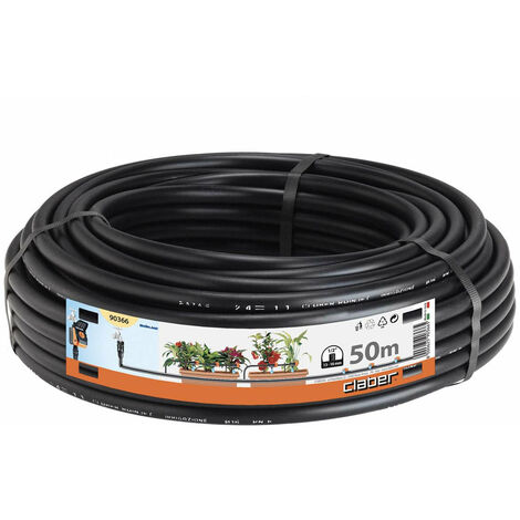 Claber – Tuyau arroseur flexible 50m – 13x16mm – Résistant aux UV et anti-algues – Pour arrosage goutte à goutte