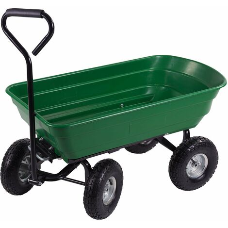 Chariot acidulé fluide 30 kg de jardin 4 roues chariot vert