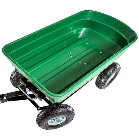 Chariot acidulé fluide 30 kg de jardin 4 roues chariot vert