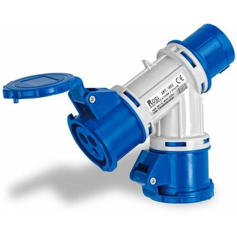 Adaptateur industriel Multiplier mobile avec 2 sorties avec Plug 16A IP44 Art 1602 (1/2)