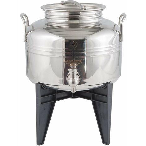 Conteneur en acier inoxydable de tige Bidon pour l'huile avec un support Sansone de 5 LT