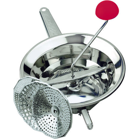 Moulin à légumes inox 18/10 avec 3 filtres interchangeables – Diamètre 20 cm – Pieds rabattables pour stabilité – Reber