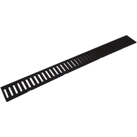 Grille de voirie 10x100 cm – Drainage efficace des eaux de pluie – Acier galvanisé et polypropylène – Pour piétons et cyclistes – Compact