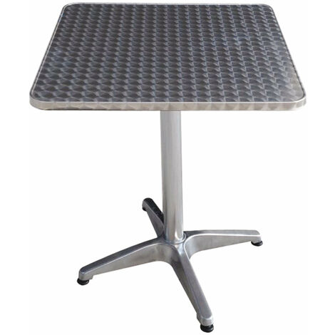 Table de bar carrée en aluminium 60x60xh70 table basse - Fraschetti (1/5)