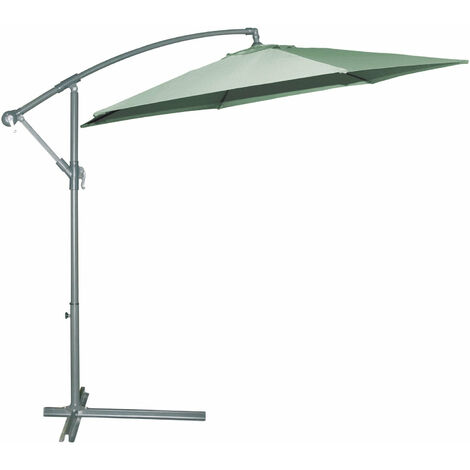Parapluie latéral latéral en aluminium vert 300 mm Collection de luxe de jardin (1/2)