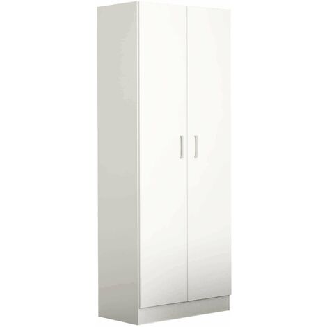Armoire intérieure Armoire 2 portes en bois en bois bilaminé avec enchères  Bianco