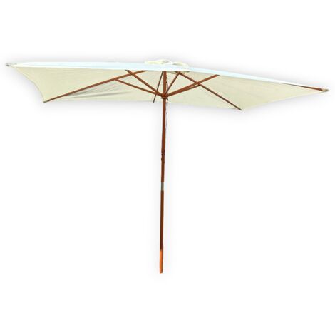 2x3 mt jardin parapluie rectangulaire avec un poteau en bois central et une rivière de ventilation de l'air (1/5)