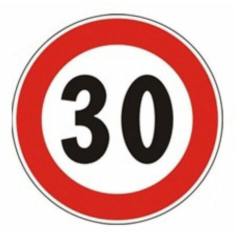Panneau de limite de vitesse de la route 30 Km/H